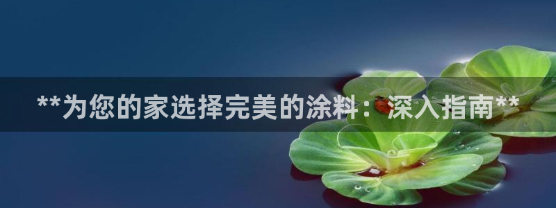 和记ag旗舰国际：**为您的家选择完美的涂料：深入指南**