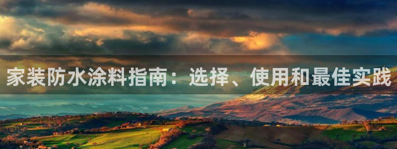 和记平台登陆：家装防水涂料指南：选择、使用和最佳实践