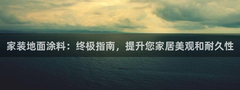 和记AG网站：家装地面涂料：终极指南，提升您家居美观和耐久性