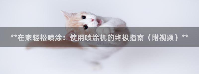 和记 官网：**在家轻松喷涂：使用喷涂机的终极指南（附视频）**